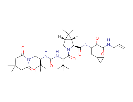 3-Azabicyclo[3.1.0]hexane-2-carboxamide, N-[1-(cyclopropylmethyl)-2,3-dioxo-3-(2-propen-1-ylamino)propyl]-3-[(2S)-2-[[[[(1S)-1-[(4,4-dimethyl-2,6-dioxo-1-piperidinyl)methyl]-2,2-dimethylpropyl]amino]c