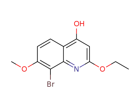 Molecular Structure of 861397-48-0 (2-ethoxy-8-bromo-7-methoxy-4-hydroxyquinoline)