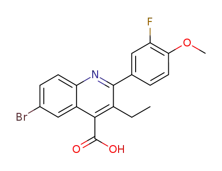 3-ethyl-6-bromo-2-(3-fluoro-4-methoxy-phenyl)-quinoline-4-carboxylic acid