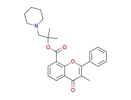 3-Methyl-4-oxo-2-phenyl-4H-1-benzopyran-8-carboxylic acid 1,1-dimethyl-2-(1-piperidinyl)ethyl ester hydrochloride