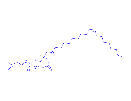 Molecular Structure of 85966-90-1 (1-O-(CIS-9-OCTADECENYL)-2-O-ACETYL-SN-GLYCERO-3-PHOSPHOCHOLINE)