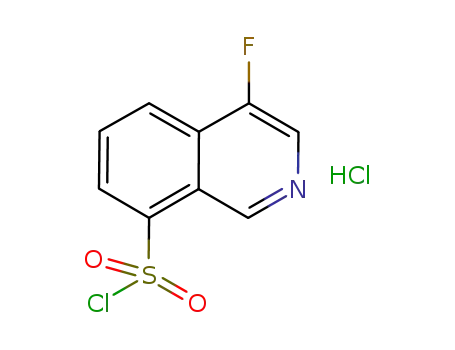 Molecular Structure of 1334294-10-8 (C<sub>9</sub>H<sub>5</sub>ClFNO<sub>2</sub>S*ClH)