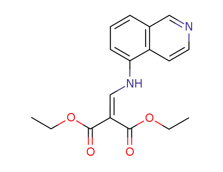 Molecular Structure of 86443-06-3 (diethyl [(isoquinolin-5-ylamino)methylidene]propanedioate)