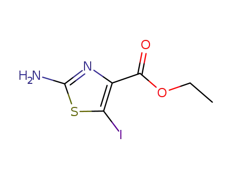 Molecular Structure of 860646-12-4 (4-Thiazolecarboxylicacid,2-amino-5-iodo-,ethylester(9CI))