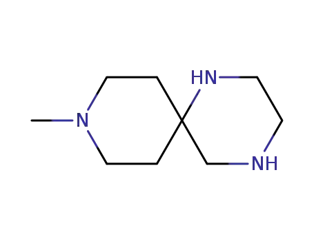 Molecular Structure of 90703-73-4 (1,4,9-Triazaspiro[5.5]undecane,9-methyl-(9CI))