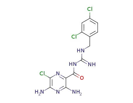 Molecular Structure of 90689-42-2 (2',4'-dichlorobenzamil amiloride)