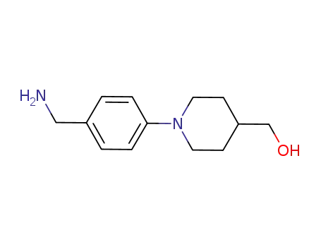Molecular Structure of 861210-09-5 ((1-[4-(AMINOMETHYL)PHENYL]-4-PIPERIDINYL)METHANOL)