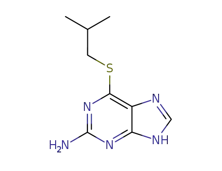 Molecular Structure of 90644-39-6 (6-[(2-methylpropyl)sulfanyl]-5H-purin-2-amine)