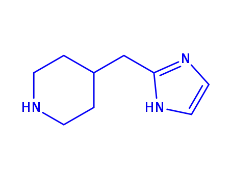 Molecular Structure of 90747-65-2 (4-(1H-IMIDAZOL-2-YLMETHYL)-PIPERIDINE)