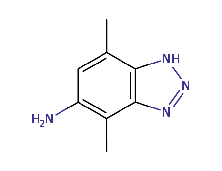 Molecular Structure of 861603-62-5 (1,2,3-Benzotriazole,  5-amino-4,7-dimethyl-  (1CI))