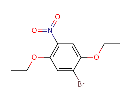 Molecular Structure of 74127-06-3 (Benzene, 1-bromo-2,5-diethoxy-4-nitro-)