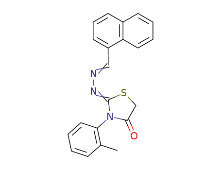 Molecular Structure of 907-22-2 (1-Naphthaldehyde, 2-azine with 3-o-tolyl-2,4-thiazolidinedione)