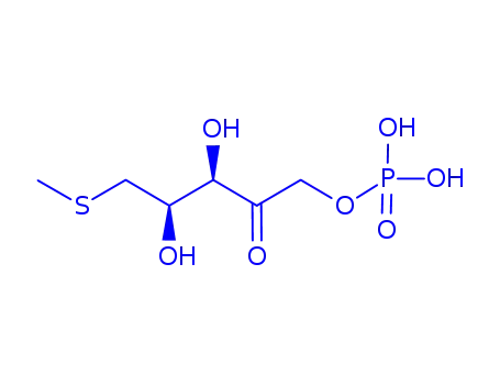 Molecular Structure of 86316-83-8 ((3,4-dihydroxy-5-methylsulfanyl-2-oxo-pentoxy)phosphonic acid)
