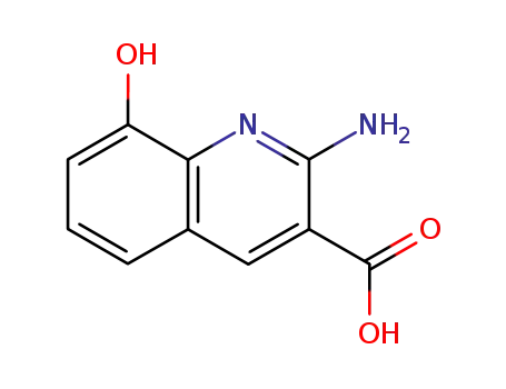 Molecular Structure of 90771-37-2 (3-Quinolinecarboxylicacid,2-amino-8-hydroxy-(7CI))