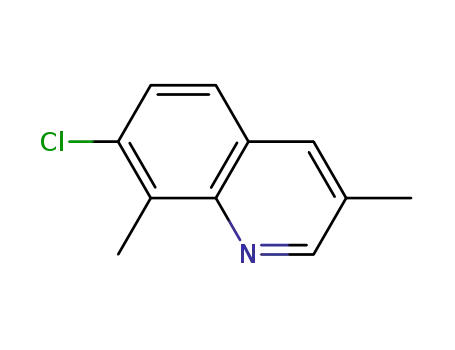 Molecular Structure of 90717-09-2 (Quinoline, 7-chloro-3,8-dimethyl-)