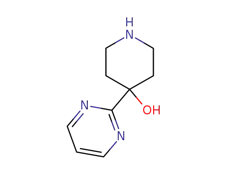 Molecular Structure of 861217-38-1 (4-(2-PYRIMIDINYL)-4-PIPERIDINOL)