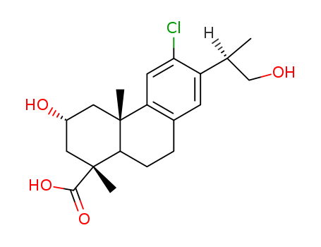 1-Phenanthrenecarboxylicacid, 6-chloro-1,2,3,4,4a,9,10,10a-octahydro-3-hydroxy-7-(2-hydroxy-1-methylethyl)-1,4a-dimethyl-, [1R-[1a,3a,4ab,7(R*),10aa]]- (9CI)