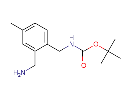Molecular Structure of 862205-35-4 (TERT-BUTYL 2-(AMINOMETHYL)-4-METHYLBENZYLCARBAMATE)