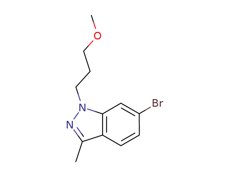 Molecular Structure of 865156-81-6 (1H-Indazole,6-bromo-1-(3-methoxypropyl)-3-methyl-)