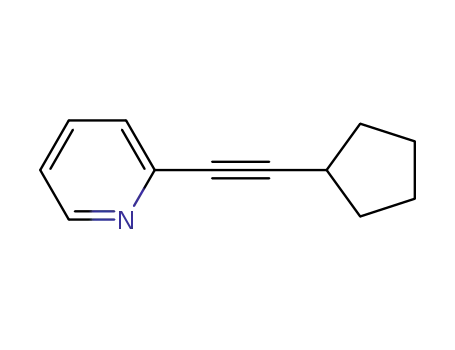 Molecular Structure of 865173-44-0 (2-(Cyclopentylethynyl)pyridine, 95%)
