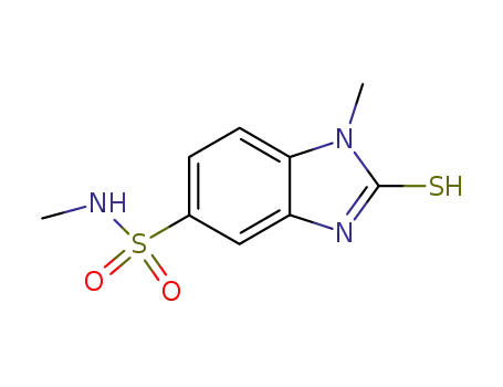 Molecular Structure of 90559-43-6 (N,1-dimethyl-2-thioxo-2,3-dihydro-1H-benzimidazole-5-sulfonamide)