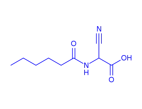Glycine,  2-cyano-N-hexanoyl-  (5CI)