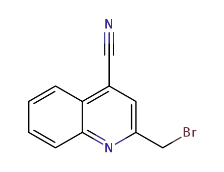 Molecular Structure of 863654-36-8 (4-Quinolinecarbonitrile,  2-(bromomethyl)-)