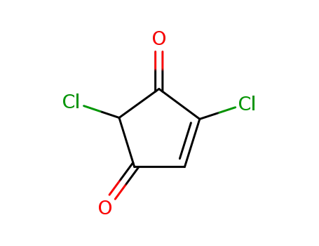 Molecular Structure of 859446-30-3 (4-Cyclopentene-1,3-dione,  2,4-dichloro-)