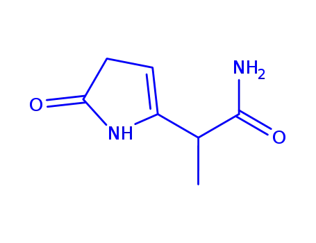 Molecular Structure of 860361-70-2 (2-Pyrroline-2-acetamide,  -alpha--methyl-5-oxo-  (5CI))