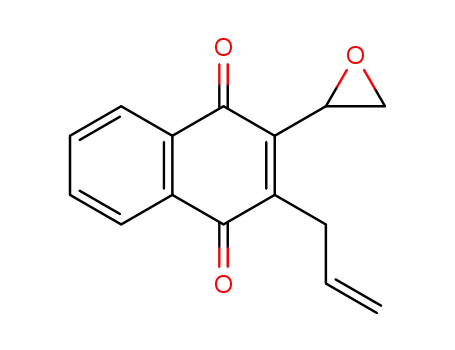 Molecular Structure of 86499-02-7 (2-(oxiran-2-yl)-3-(prop-2-en-1-yl)naphthalene-1,4-dione)