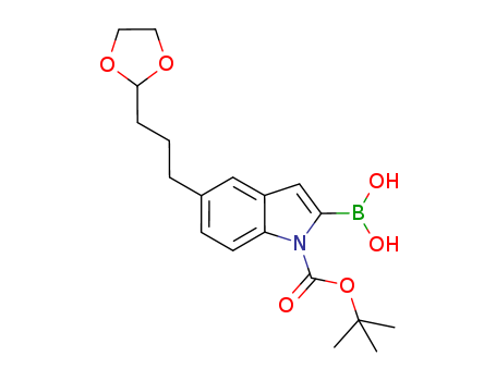 2-BORONO-5-[3-(1,3-DIOXOLAN-2-YL)PROPYL]-1H-INDOLE-1-CARBOXYLIC ACID TERT-BUTYL ESTER
