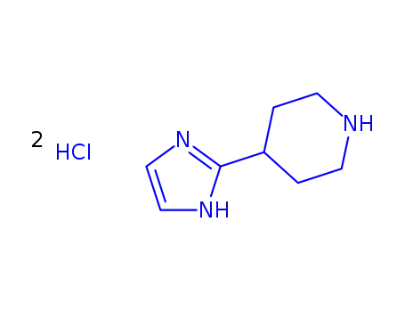 Molecular Structure of 90747-46-9 (4-(1H-IMIDAZOL-2-YL)-PIPERIDINE 2HCL)