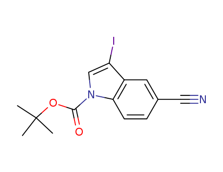 1-Boc-5-cyano-3-iodo-indole