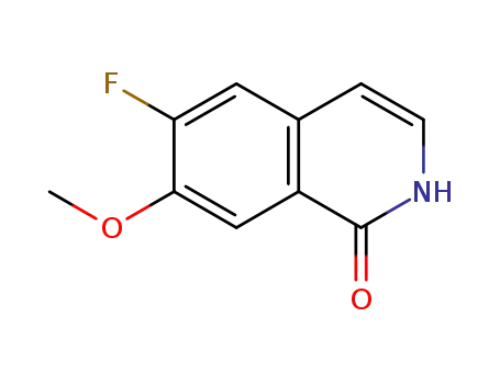 Molecular Structure of 905994-27-6 (6-fluoro-7-methoxyisoquinolin-1(2H)-one)