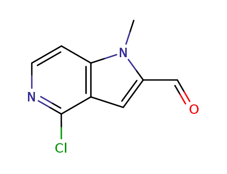 Molecular Structure of 86518-12-9 (4-chloro-1-methyl-1H-pyrrolo[3,2-c]pyridine-2-carbaldehyde)