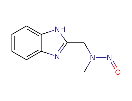 Molecular Structure of 90558-63-7 (Benzimidazole, 2-[(methylnitrosamino)methyl]- (7CI))