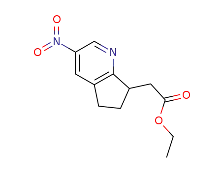 ethyl 2-(3-nitro-6,7-dihydro-5H-cyclopenta[b]pyridin-7-yl)acetate