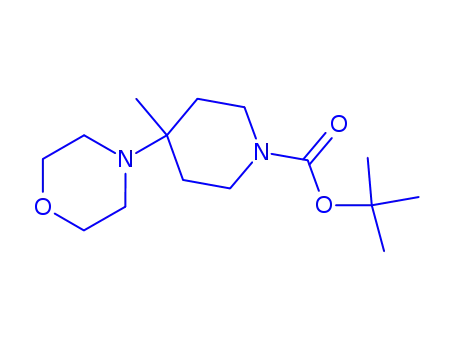 Molecular Structure of 864369-95-9 (1-Boc-4-methyl-4-morpholin-4-yl-piperidine)