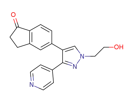 5-(1-(2-hydroxyethyl)-3-pyridin-4-yl-1H-pyrazol-4-yl)-2,3-dihydroinden-1-one