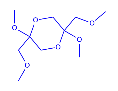 Molecular Structure of 859814-72-5 (p-Dioxane,  2,5-dimethoxy-2,5-bis(methoxymethyl)-  (3CI))