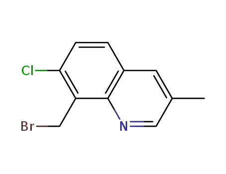 Molecular Structure of 90717-02-5 (Quinoline, 8-(bromomethyl)-7-chloro-3-methyl-)