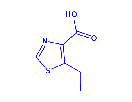 Molecular Structure of 864437-40-1 (4-Thiazolecarboxylic  acid,  5-ethyl-)