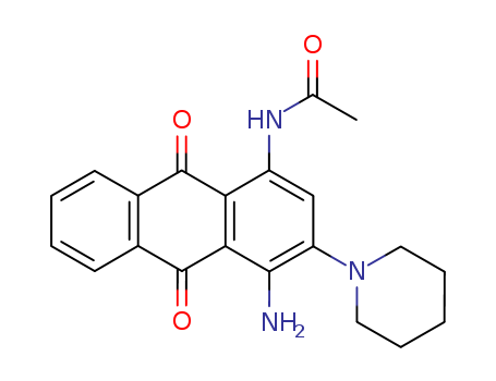 N-[4-amino-9,10-dioxo-3-(1-piperidyl)anthracen-1-yl]acetamide cas  79207-93-5