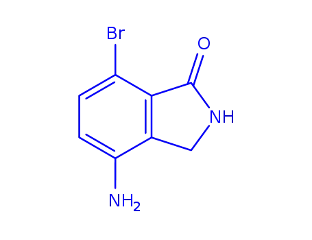 Molecular Structure of 866767-08-0 (4-AMino-7-broMoisoindolin-1-one)