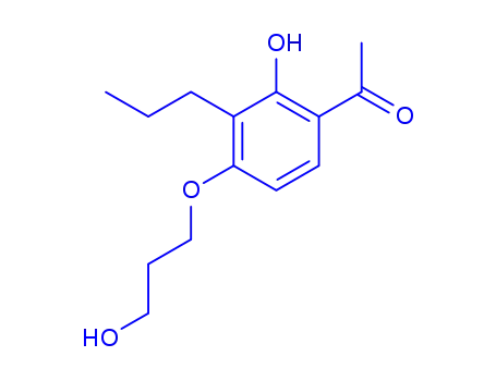 Molecular Structure of 79557-70-3 (1-(2-hydroxy-4-(3-hydroxypropoxy)-3-propylphenyl)ethanone)