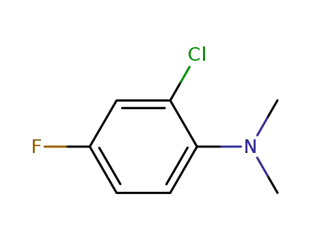 Molecular Structure of 793628-59-8 (2-CHLORO-N,N-DIMETHYL-4-FLUOROANILINE)
