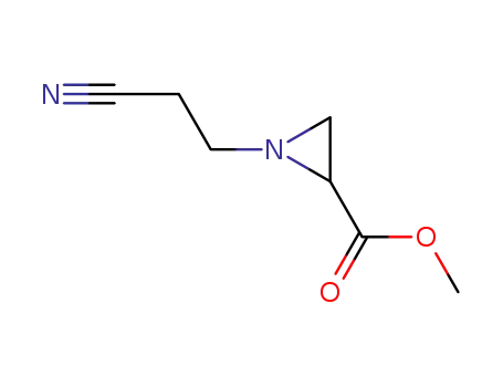 Molecular Structure of 86649-90-3 (2-Aziridinecarboxylicacid,1-(2-cyanoethyl)-,methylester(9CI))