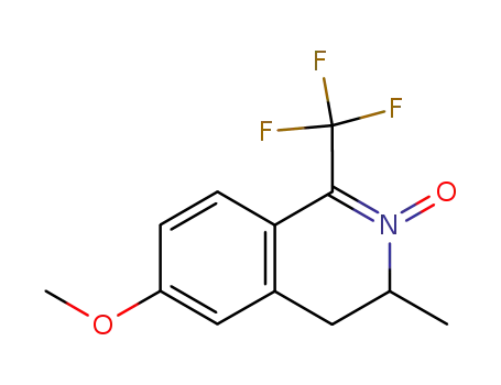 Molecular Structure of 79205-08-6 (6-methoxy-3-methyl-1-(trifluoromethyl)-3,4-dihydroisoquinoline 2-oxide)