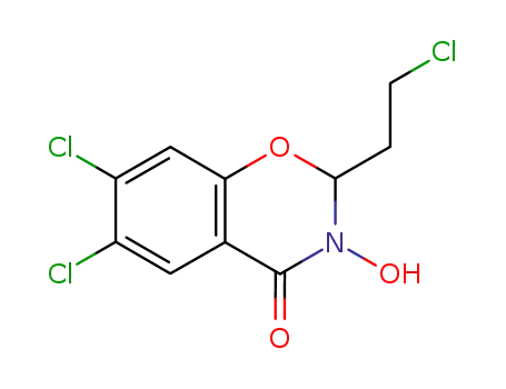 4H-1,3-Benzoxazin-4-one,
6,7-dichloro-2-(2-chloroethyl)-2,3-dihydro-3-hydroxy-