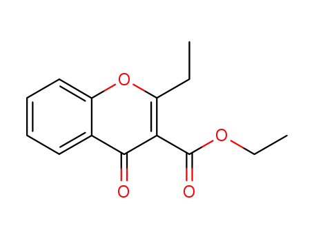 Molecular Structure of 79388-03-7 (Ethyl 2-ethyl-4-oxo-4H-chroMene-3-carboxylate)
